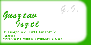 gusztav isztl business card